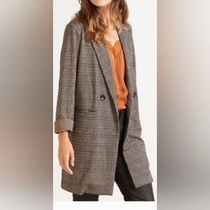 Sanctuary Houndstooth Coat designed in Los Angeles crafted & tailored coat M